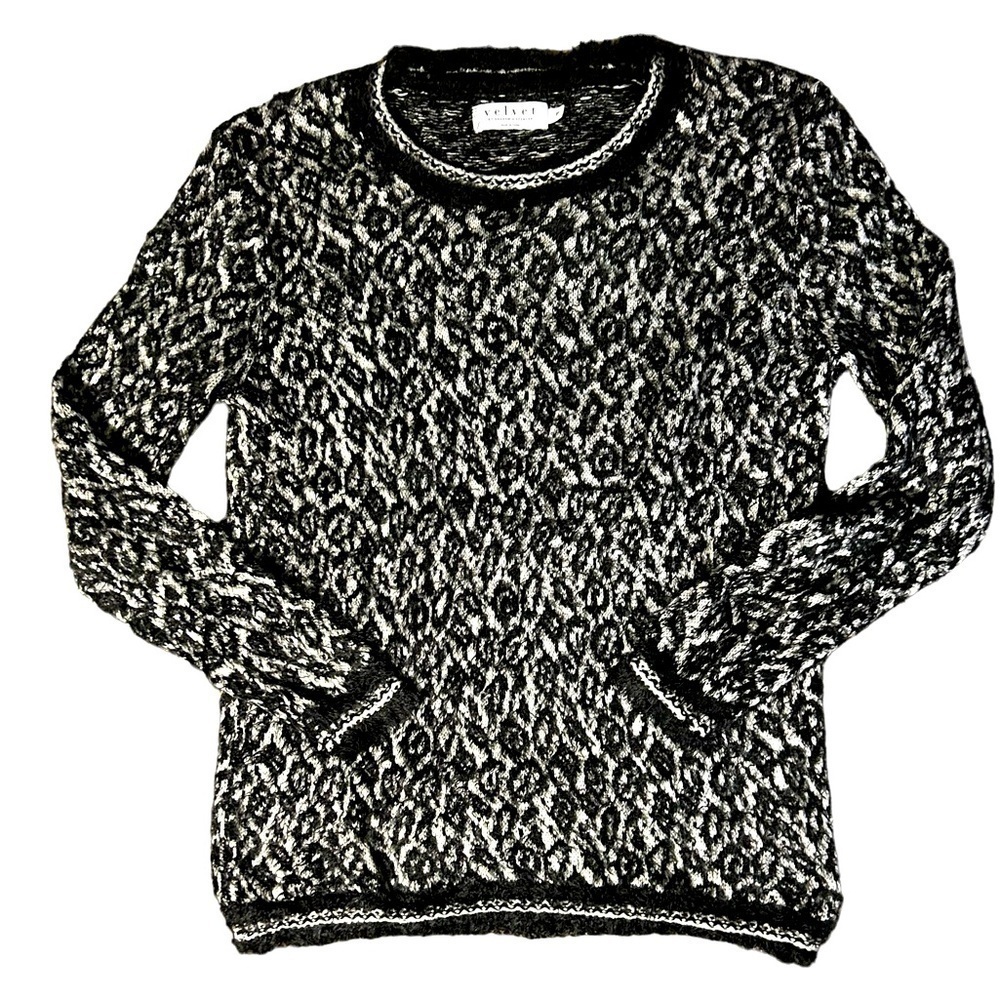 BLACK FRIDAY $10 Velvet By Graham & Spencer Women's Sweater Fringe Funky XS/P